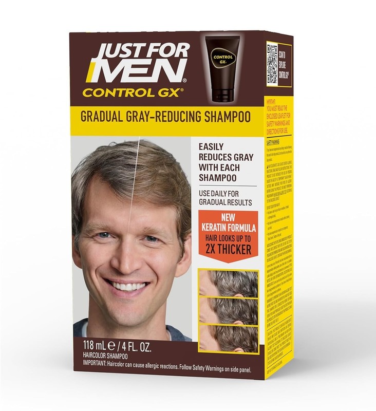 SHAMPOO Just for Men Control GX Grey Reducing for Lighter Shades of Hair, Blonde
