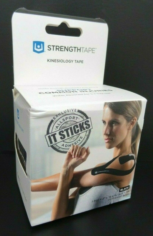 StrengthTape Kinesiology Tape ~ 20 Pre-Cut Strips 2″ x 16.4 ft Qty 1 or 12 Rolls