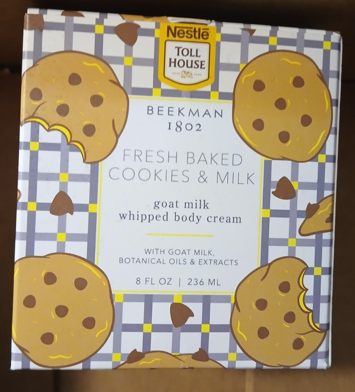 Beekman 1802 Fresh Baked Cookies & Milk 8oz Whipped Body Cream Nestle Toll House