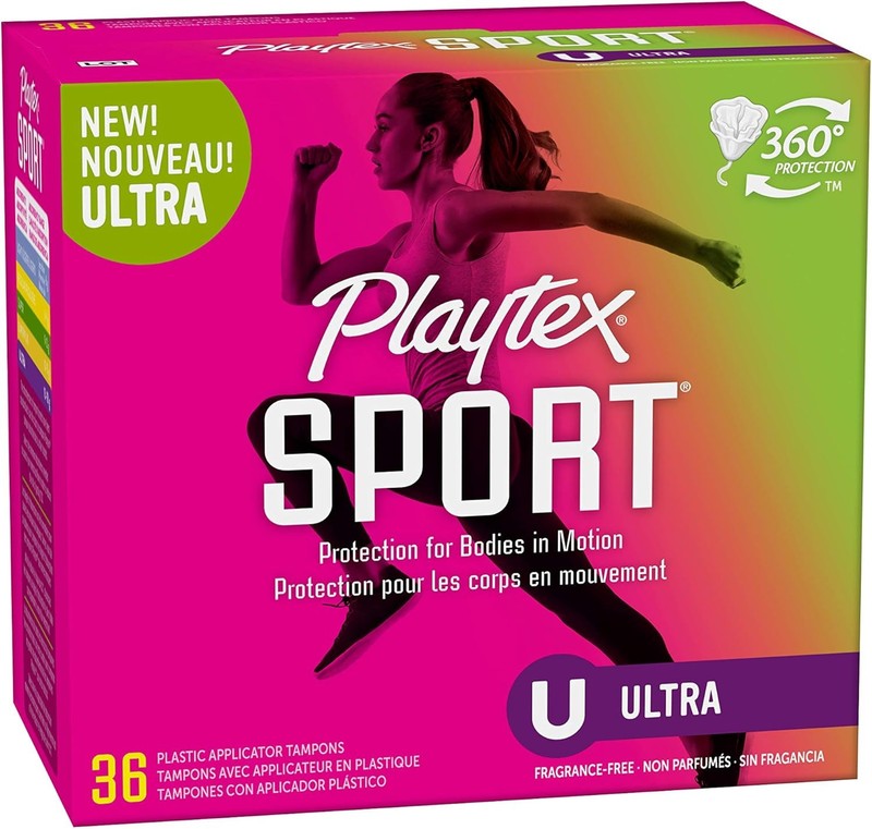 Playtex Sport Tampons Ultra Absorbency 360° Plastic Applicator 36 count - 2PACK gallery