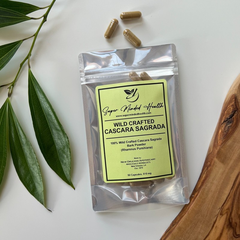 Cascara Sagrada Capsules | 100% Wild-Crafted | Rhamnus Purshiana | 510mg