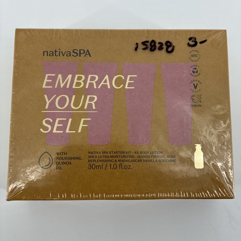 Nativa SPA Embrace Yourself Body Lotion Starter Kit: 4- 1oz Tubes NIB & SEALED