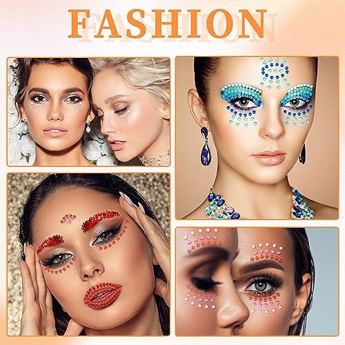 2700 PCS Face Gems Self-Adhesive Face Jewels for Makeup - 3/4/5 mm gallery