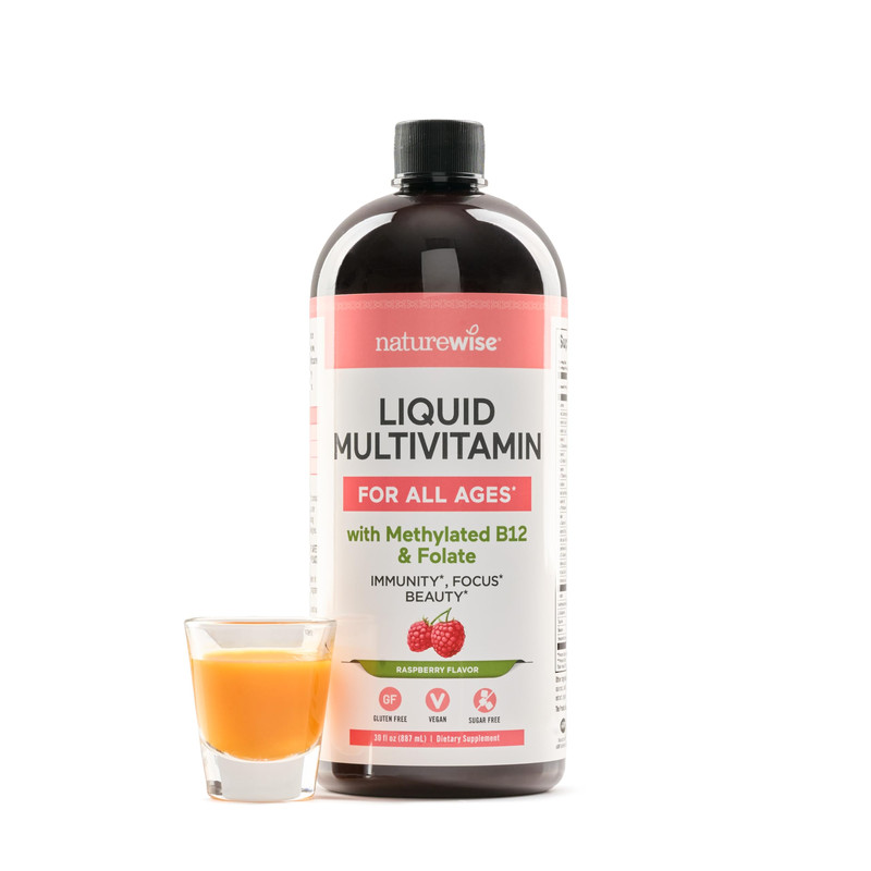 Naturewise Liquid Multivitamin For Women Men Of All Ages – Sugar Vegan –