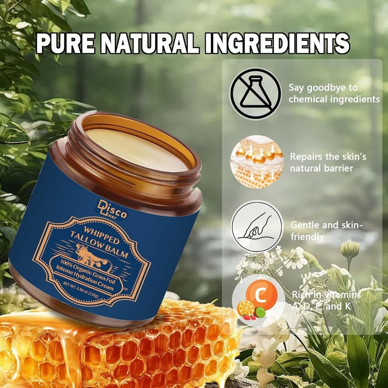 100% Grass Fed Whipped Beef Tallow Balm, Ultra Moisturizing Skin Cream for Fa... gallery