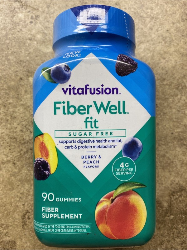 Vitafusion Fiber Well Fit Sugar Free Fiber Supplement 90 Gummies 3/27