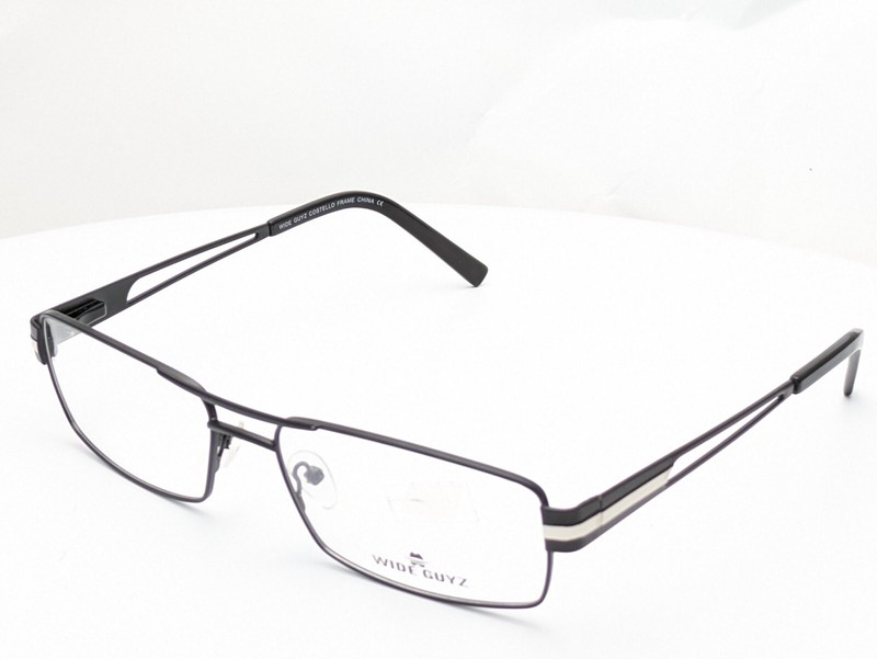 Wide Guyz Costello Rectangle Black Mens Eyeglasses 59mm