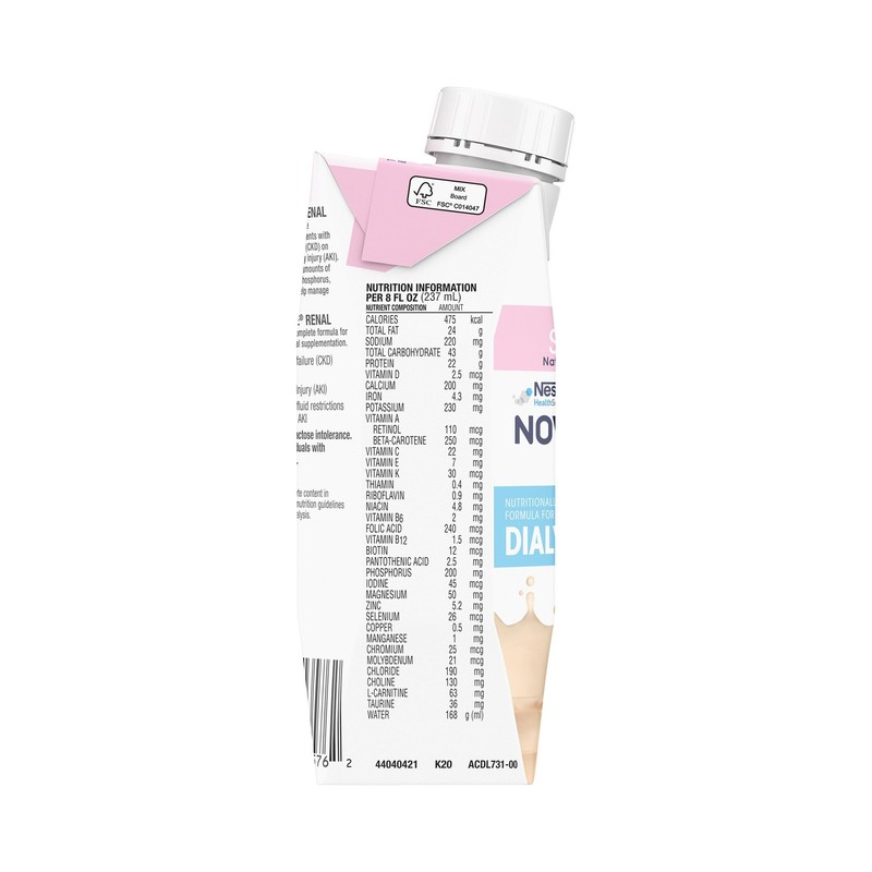 Nestle Novasource Renal Nutritionally Complete Formula Strawberry 8 oz 24 Ct gallery