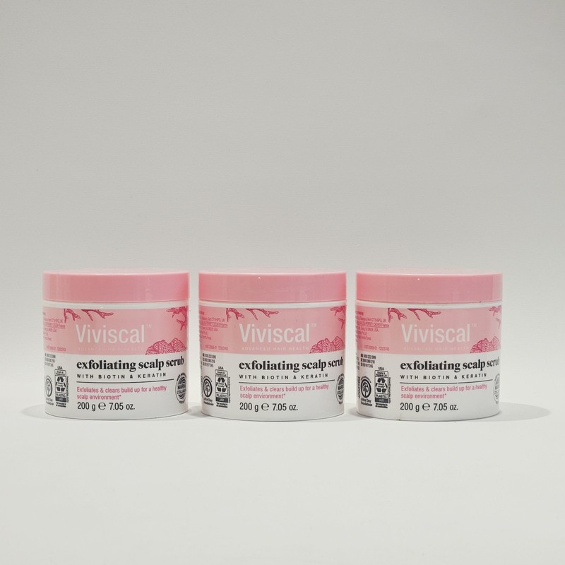 3 Pack Viviscal Exfoliating Scalp Scrub With Biotin & Keratin 200 g (7.05 oz)