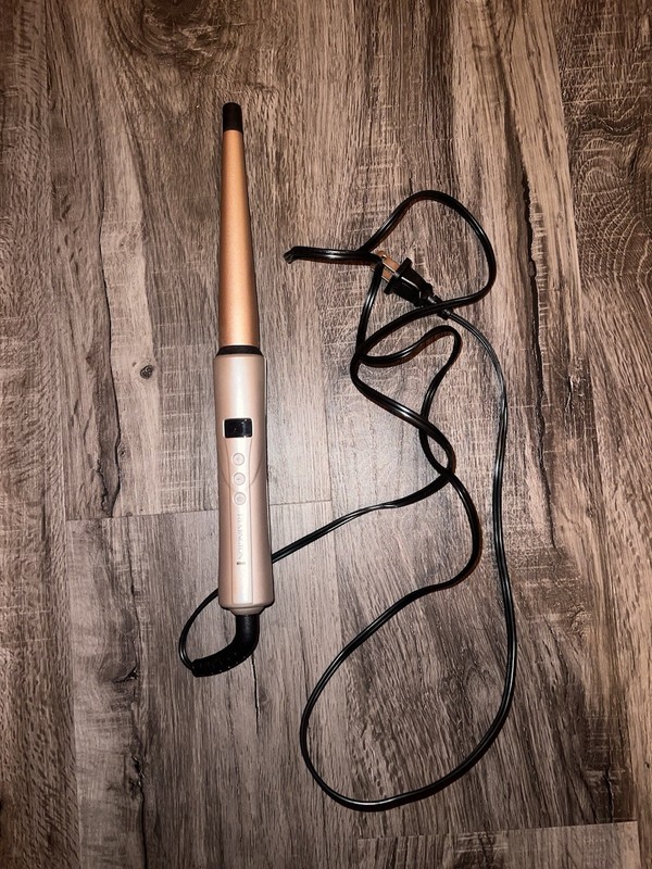 Remington CI9538 Curling Wand Ceramic 1″ Gold Adjustable Heat Digital 360°F