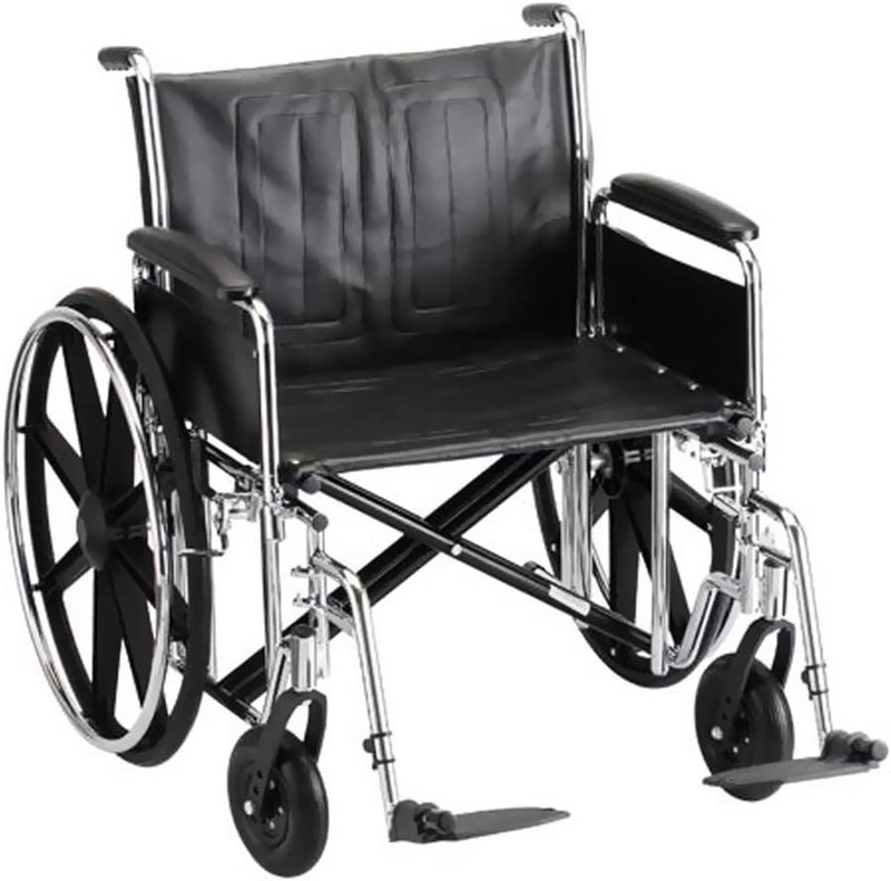 Nova MedicalProducts Healthcare 24″ Steel Wheelchair with Detachable and Full…