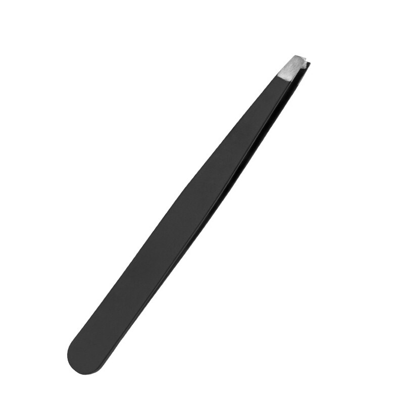 Professional Slant Tip Stainless Steel Tweezers for Eyebrow & Hair Beauty