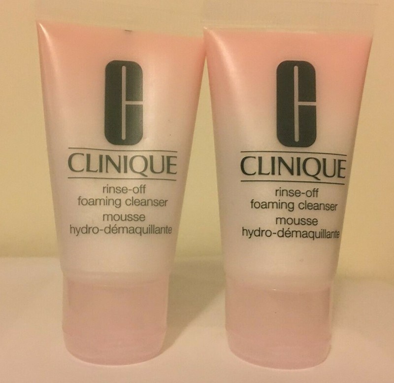 2 Clinique Rinse off Foaming Cleanser Mousse 1oz/ 30ml Each (2 oz/ 60ml Total)