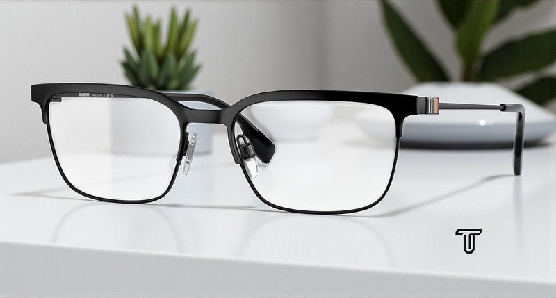 BURBERRY BE1375 1007 Douglas Black Demo Lens 56 mm Men’s Eyeglasses
