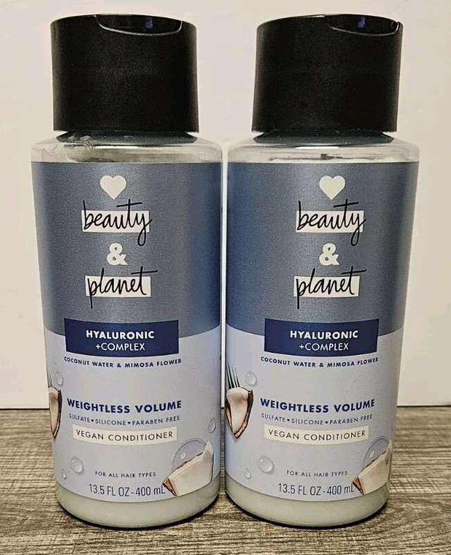 2x Love Beauty & Planet Hyaluronic Coconut Water & Mimosa Flower Conditioner NEW
