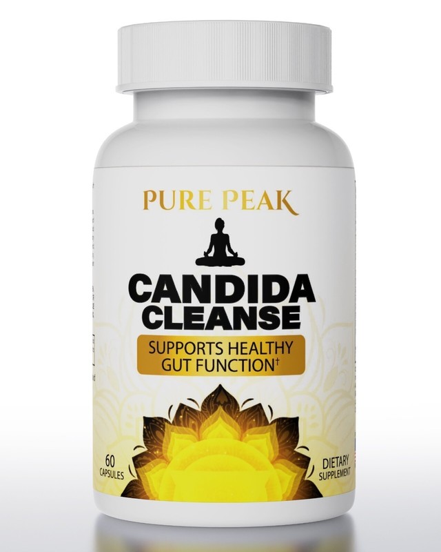 Pure Peak Candida Cleanse – Gut & Colon Support 60 Capsules – for Men Women NEW