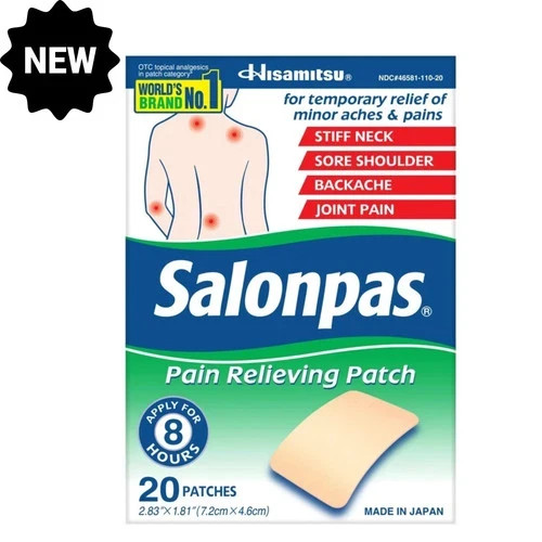 Salonpas 20ct Pain Patches 2/3/4 Boxes (40/60/80) EXP 05/2026 Free Ship
