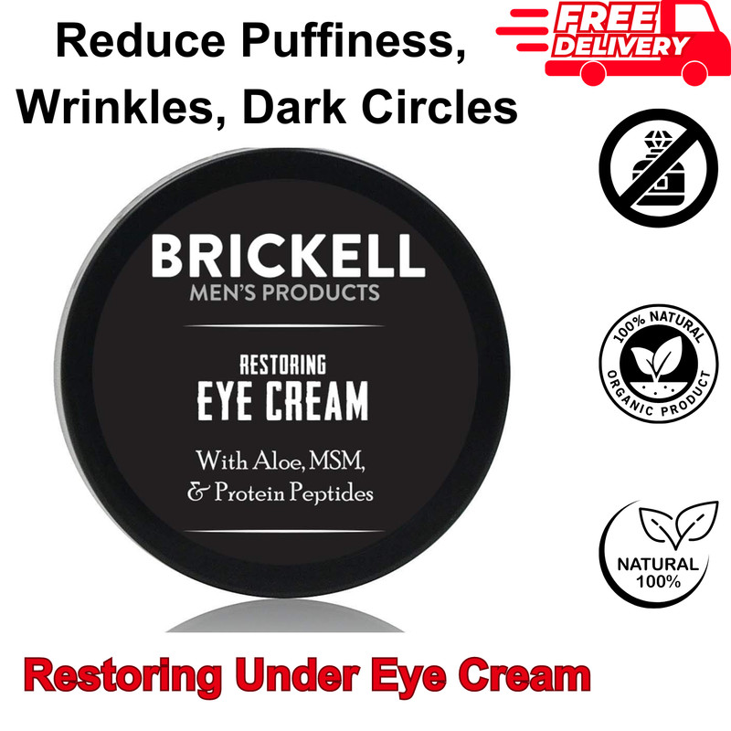 Brickell Men’S Restoring Eye Cream for Men, Natural and Organic Anti Aging 0.5OZ