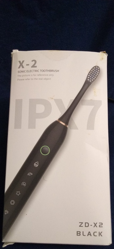 X-2 Sonic Electric Toothbrush ZD-X2 Black IPX7 Waterproof Rechargeable | New