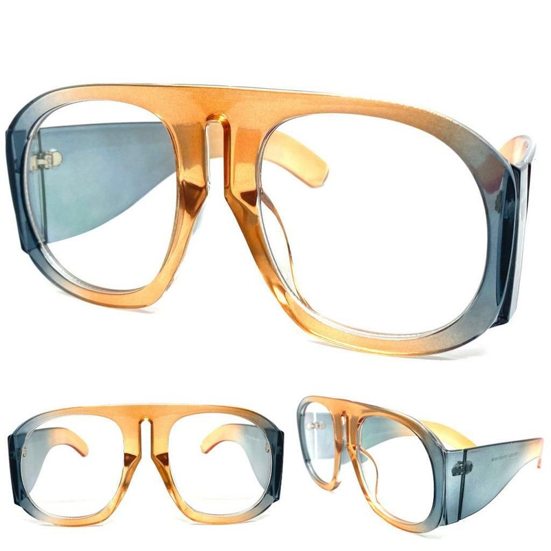 OVERSIZED EXAGGERATED Classic Retro Clear Lens EYE GLASSES Big Super Thick Frame