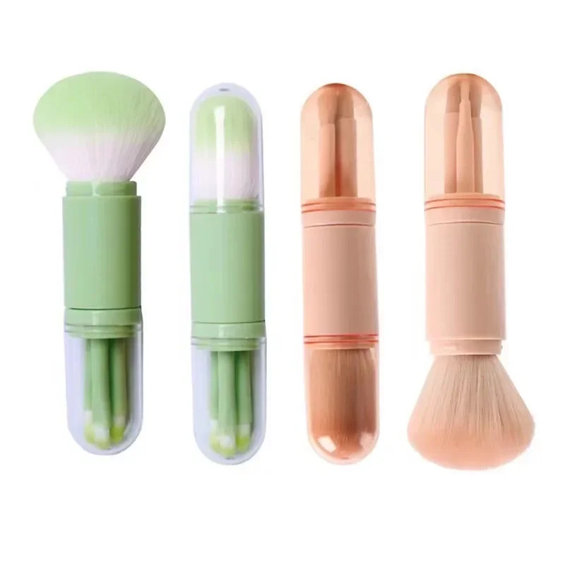 4Pcs/Set 4 in 1 Telescopic Makeup Brush Portable Travel Makeup Brushes Set Eyesh gallery