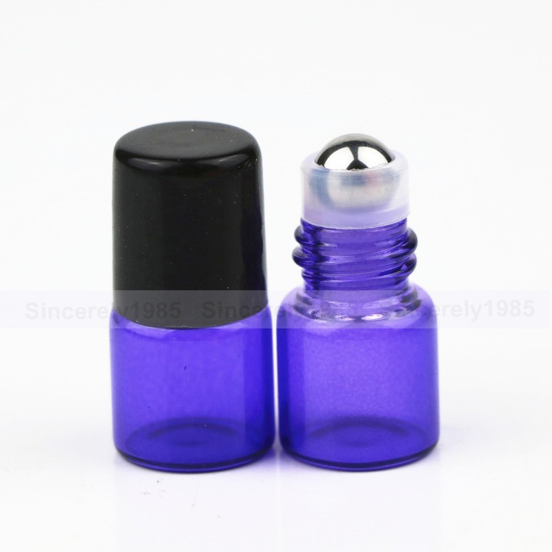 2X~100X Glass Roll On Bottles Metal Roller Ball for Essential Oils 1ml 2ml 5ml gallery