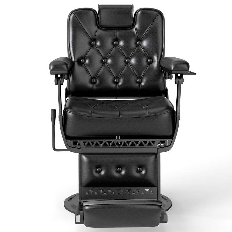 Vintage Black Heavy Duty Recline Barber Chair Hydraulic All Purpose Beauty Salon gallery