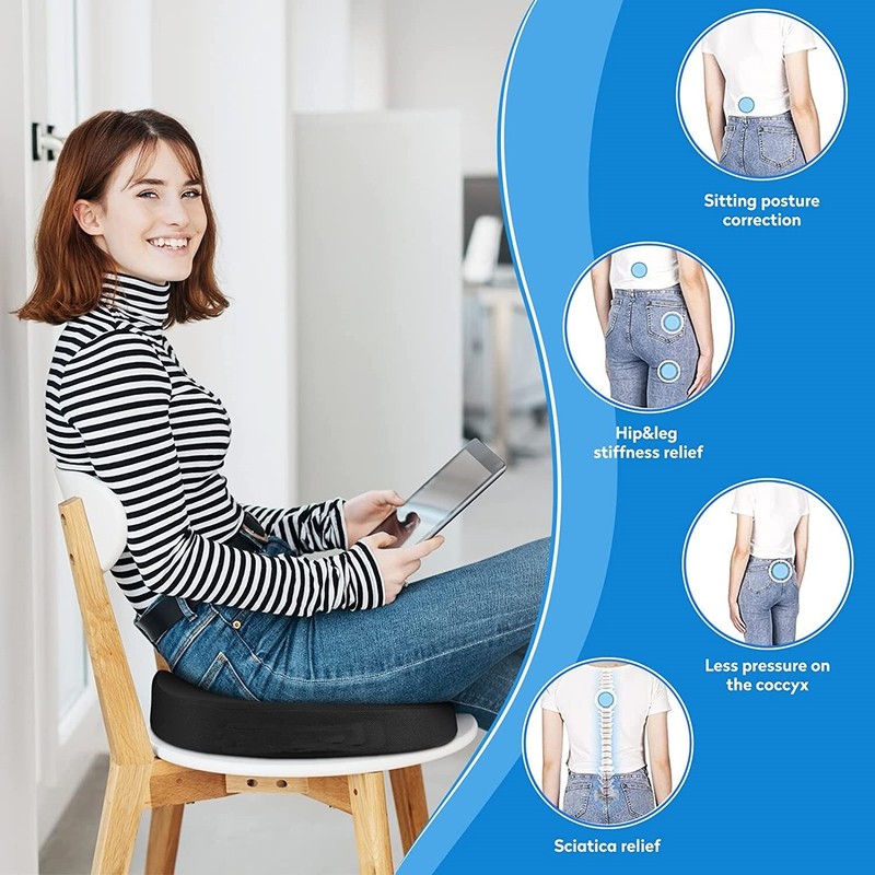 2 Pack Gel Seat Cushion for Sciatica Relief | Office Chair Cushion for Pressure gallery