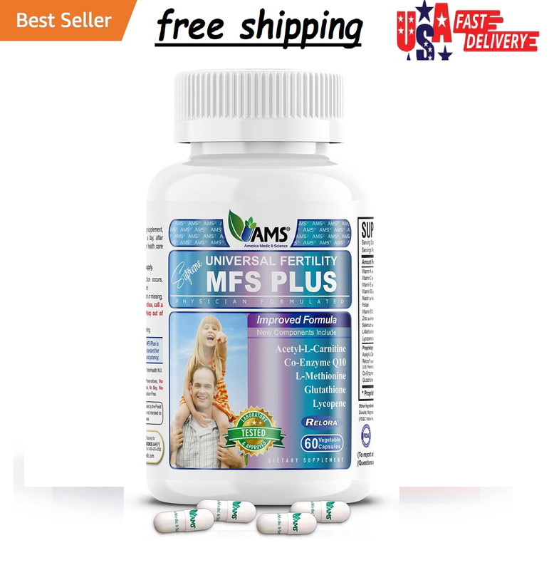 America Medic & Science MFS Plus Fertility Supplements for Men 60 Capsules Sp…
