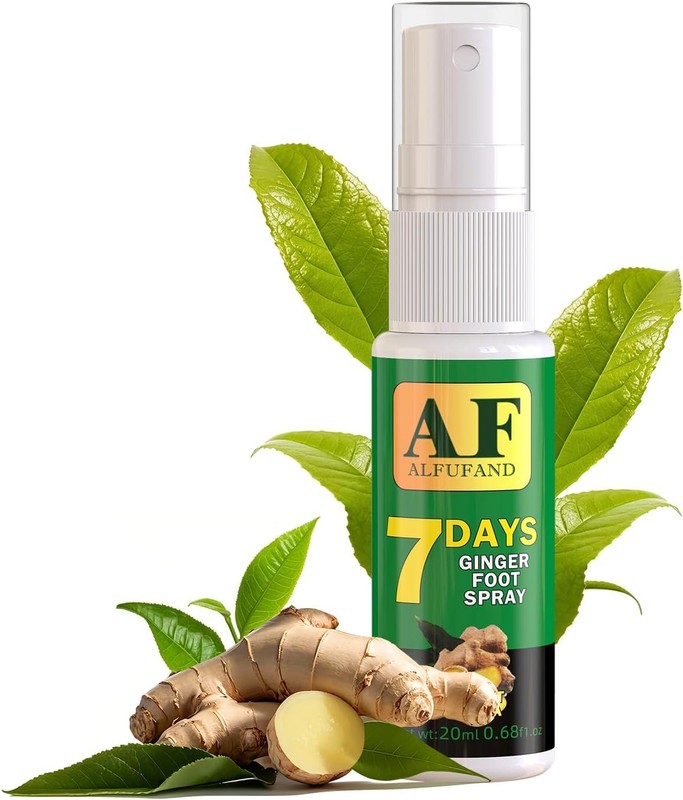 7 Day Foot Spray for Smelly Feet & Foot Odor– Ginger Formula for Athlete’s F