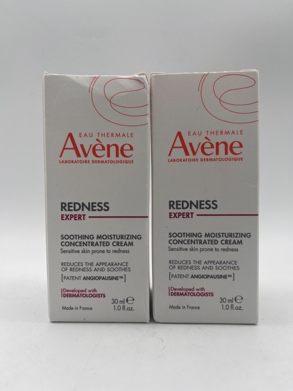 2x AVENE REDNESS EXPERT SOOTHING MOISTURIZING CREAM 1oz EA EXP 4/28 NEW MR 1244