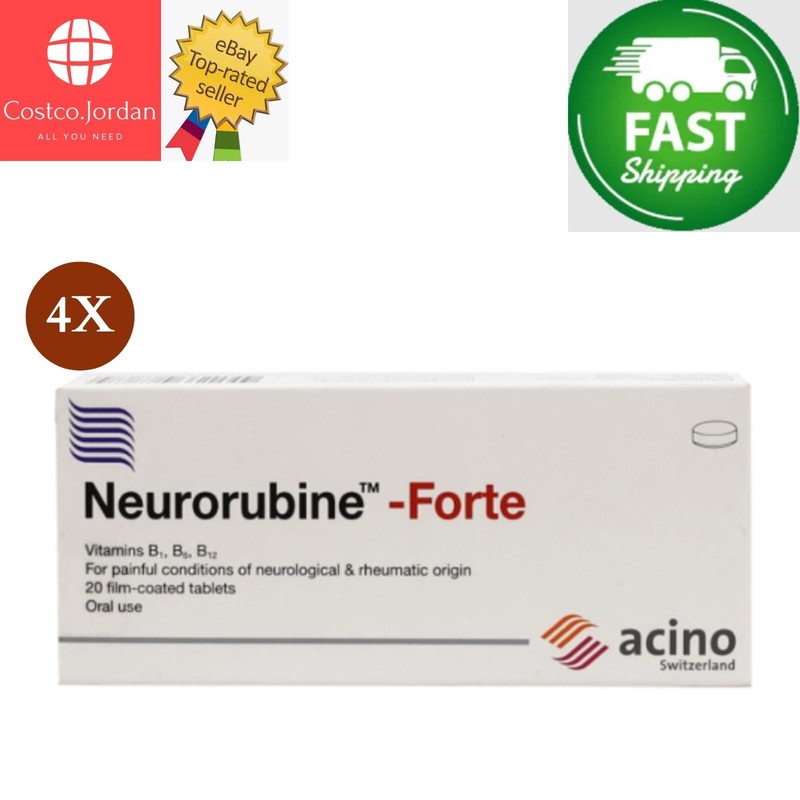 4 Pack X Neurorubine Forte With Vitamin B1, B6, B12 For Nerves ⭐FAST SHIPPING⭐