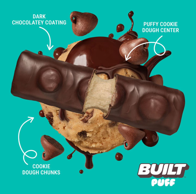 2PACK Built Bar Puff & Chunk Protein Bars, Variety Pack, 13 ct. 17g Protein Per gallery