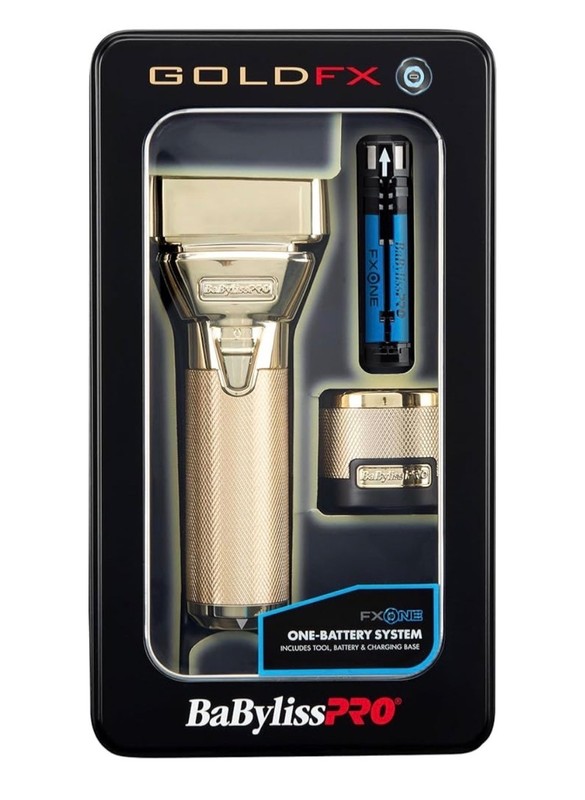 BaBylissPRO FXONE GoldFX All-Metal Interchangeable-Battery Shaver FX79FSG New