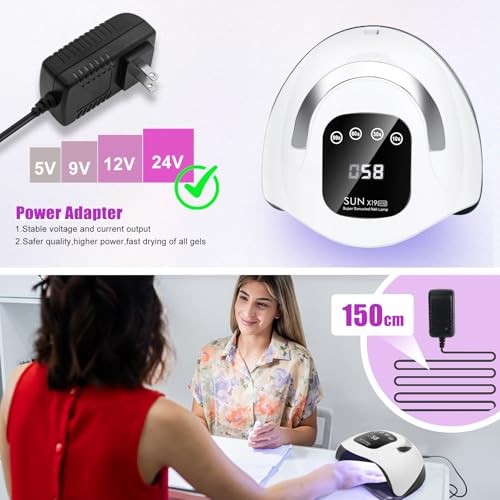 320W UV LED Nail Lamp, Nail Dryer for Gel Polish with 72Pcs Lamp Beads and gallery