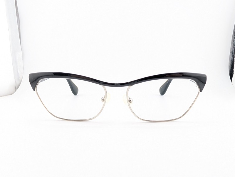Prada Eyeglasses Frames Only, VPR 57Q GAQ-1O1, 56-16-140, Black, Made in Italy gallery