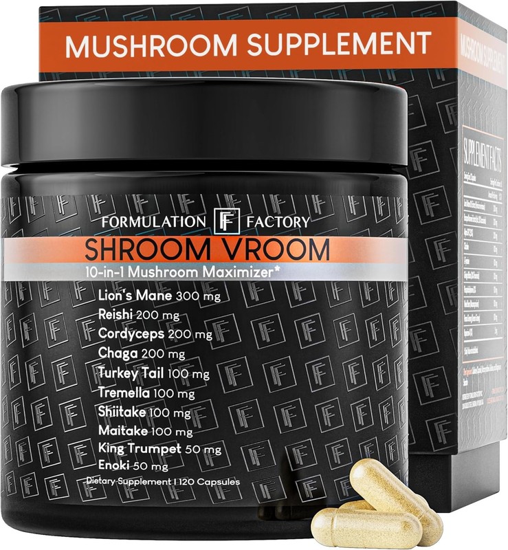 Shroom Vroom 10-in-1 Mushroom Complex 2-Pack 120 Capsules