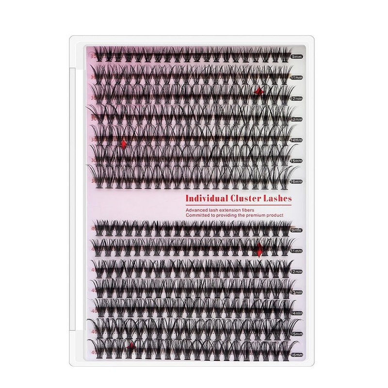 ULELA DIKML 30D/40D combination 14 rows + double-head glue + forceps [1 Black