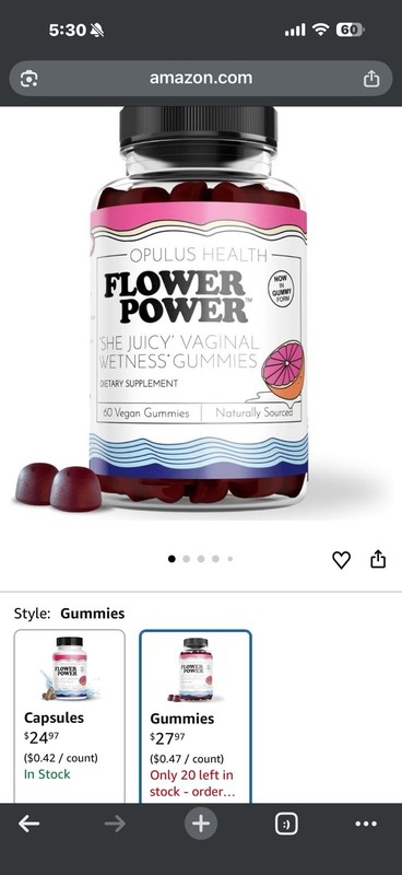 Flower Power She Juicy Gummies – Vaginal Moisturizer for Dryness Feminine Car…