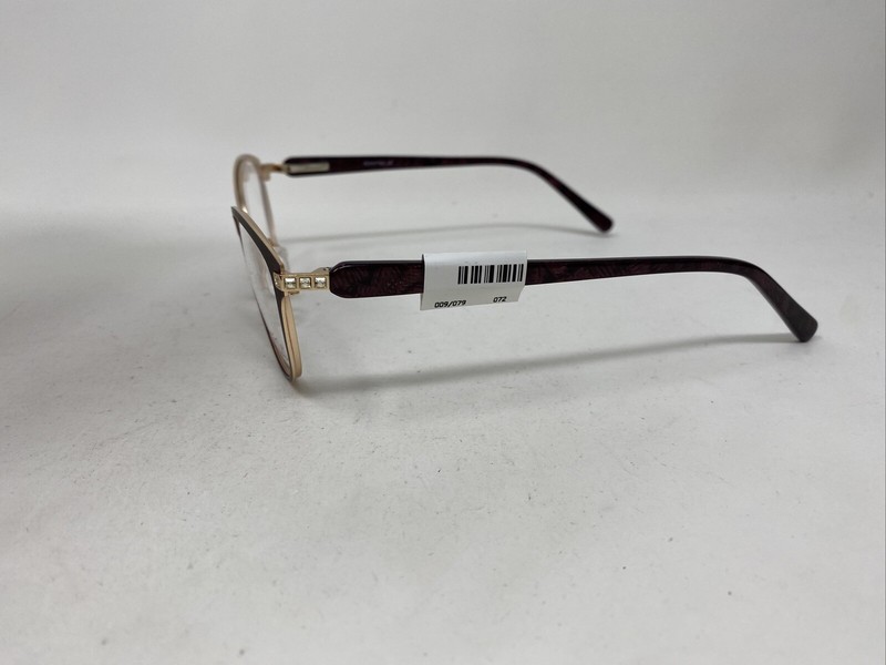SERFINA EYEWEAR SHIRLEY BURGUNDY GOLD 54/18/140 FLEX HINGE EYEGLASSES CP89 gallery