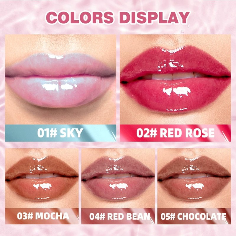 Jelly Plumping Lip Gloss Glass Like High Shine Lip Tint 03 Mocha gallery