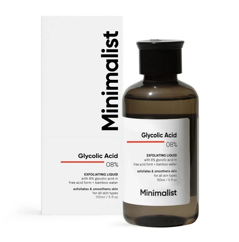Minimalist 8% Glycolic Acid Toner For Glowing Skin 150ml