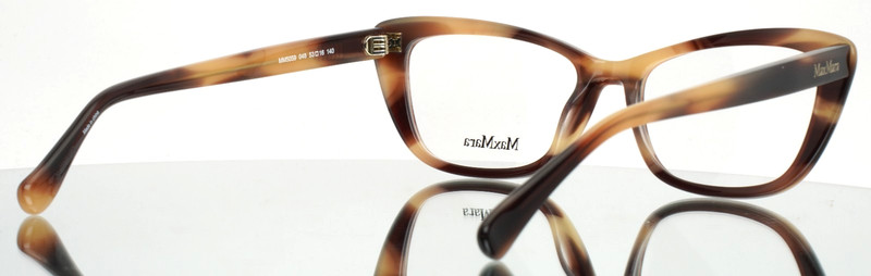 MAX MARA MM5059 048 Brown Horn Womens Cat Eye Full Rim Eyeglasses 53-16-140 B:37 gallery