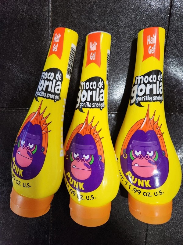 NEW 3 PACK GORILLA SNOT GEL PUNK 11.99 OZ EA ORIGINAL YELLOW MADE MEXICO NEW