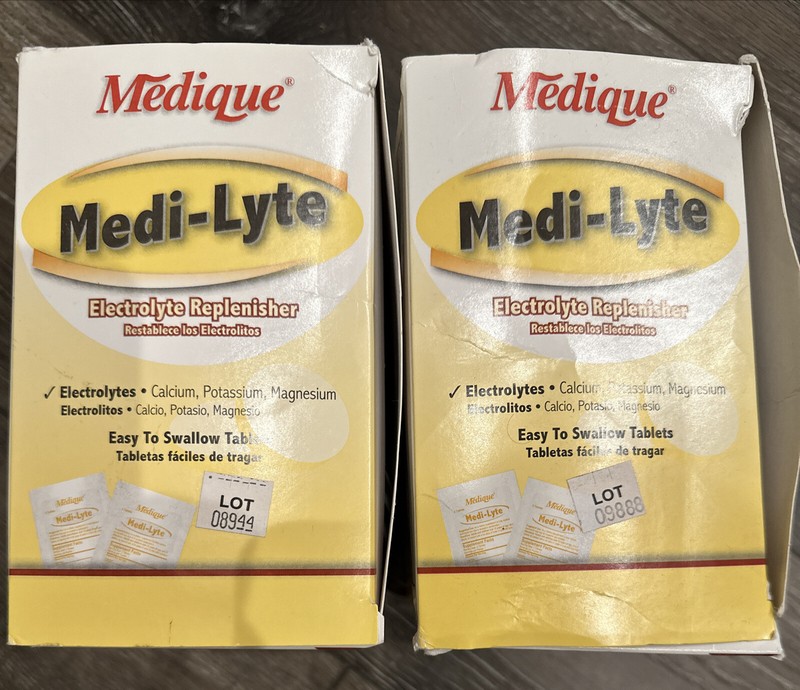 (2 Boxes)1000 Medique MEDI-LYTE Electrolyte Replacement Tablets For Rehydration