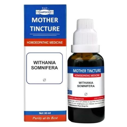 Hapdco Withania somnifera 1X (Q) (30ml) Homeopathy Free Shipping World Wide