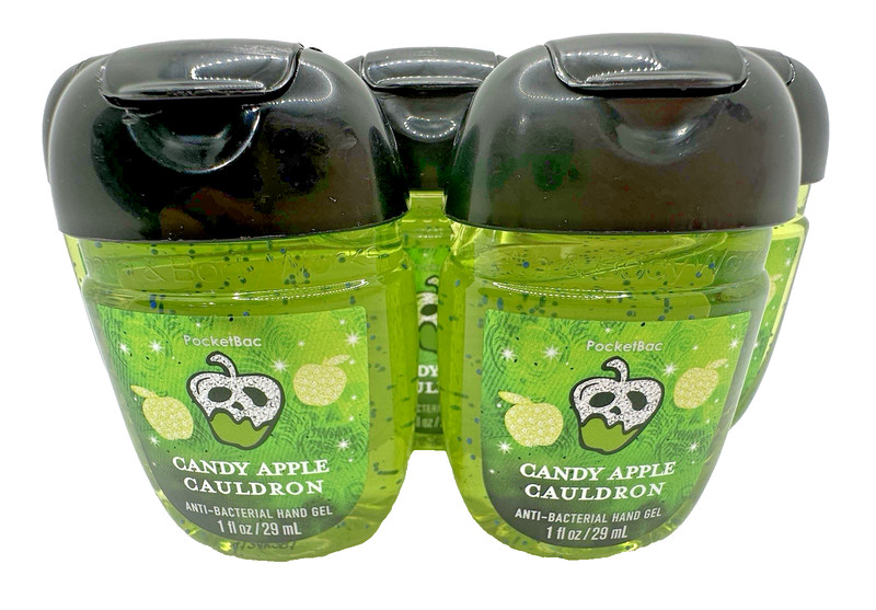 Bath & Body Works Candy Apple Cauldron Hand Sanitizer Gel Pocketbac 1 oz x5