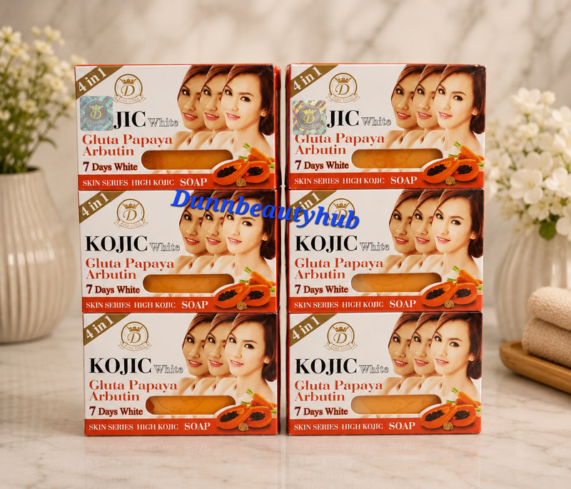 6pcs Kojic white Gluta Papaya Arbutin 7days White Soap 160g