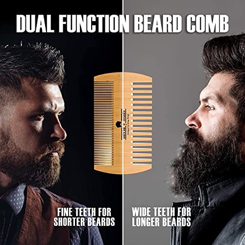 Beard Brush for Men & Beard Comb Set w/Mustache Scissors Grooming Kit gallery