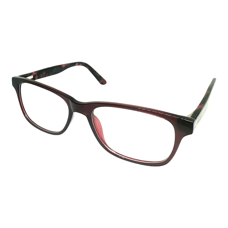 Eyeglasses For Women’s Rectangle Red Wine Acetate 52-17-140 Full Rim Demo-Lens